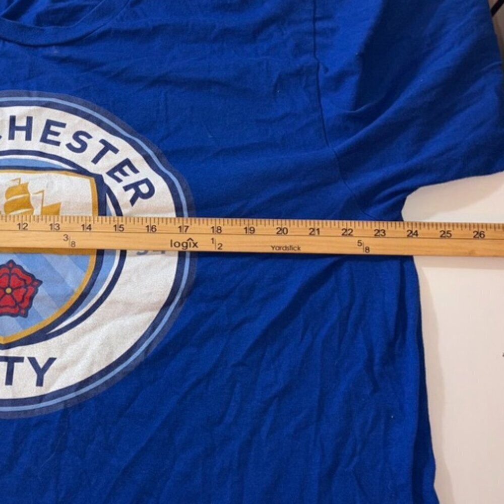 Adult Manchester City F.C. Football Soccer EPL Long Sleeve Tee Shirt Blue XL - Picture 4 of 8